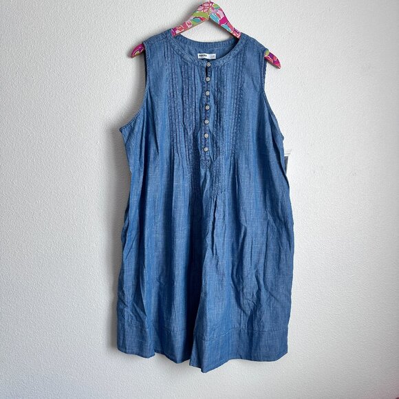 NWT Sonoma chambray mini dress size 2X - Picture 1 of 3